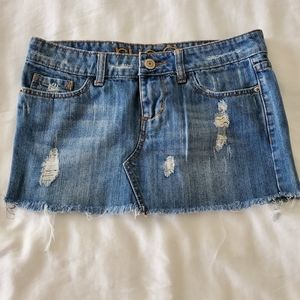 rue21 denim Jean mini skirt Size 5/6